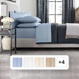 NWT Member’s Mark Queen Size 700-Thread-Count Striped Egyptian Cotton Sheet Set